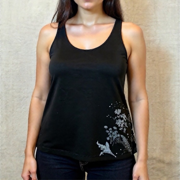 Lululemon Tank Top Womens Size 6 Black Cross Back Athletic Yoga Workout - Picture 1 of 7